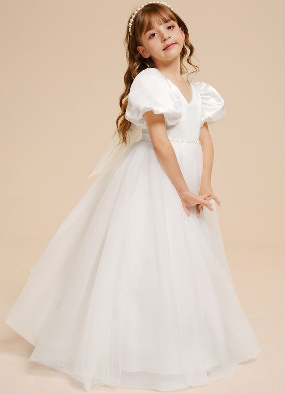 Robe De Princesse Satin Blanc Nuptiale - gallery 9