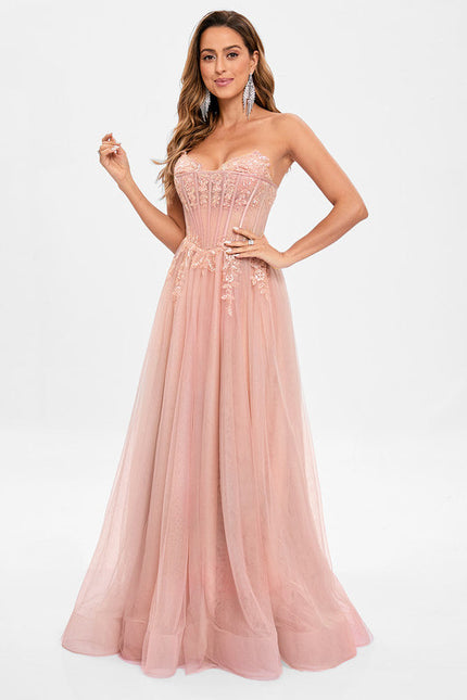 Robe De Princesse Tulle Rose Délicate - gallery 4