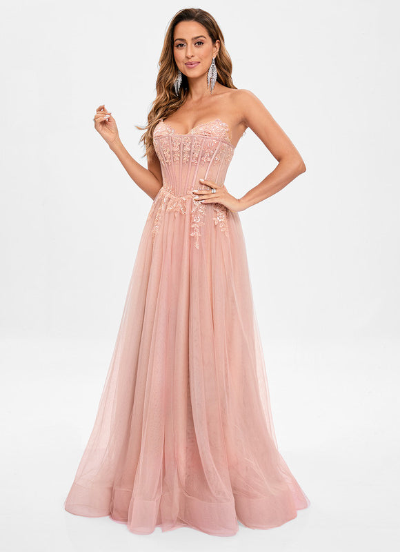 Robe De Princesse Tulle Rose Délicate - gallery 4