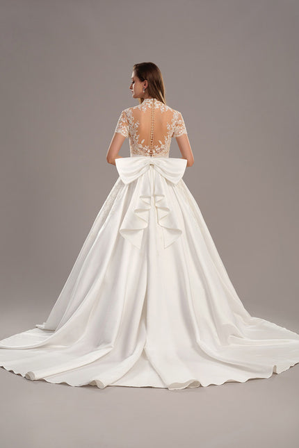 Robe De Princesse Éclat Nuptial Satiné - gallery 6
