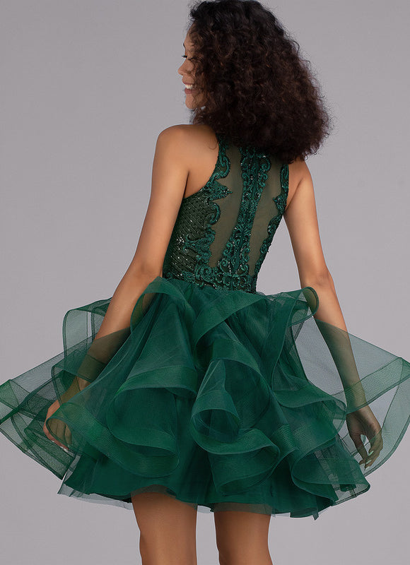 Robe De Princesse Cocktail Émeraude - gallery 5