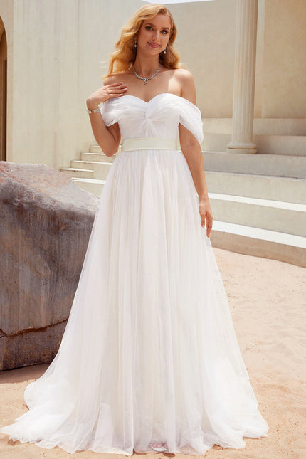 Robe De Mariee Col Bateau Princesse - gallery 6