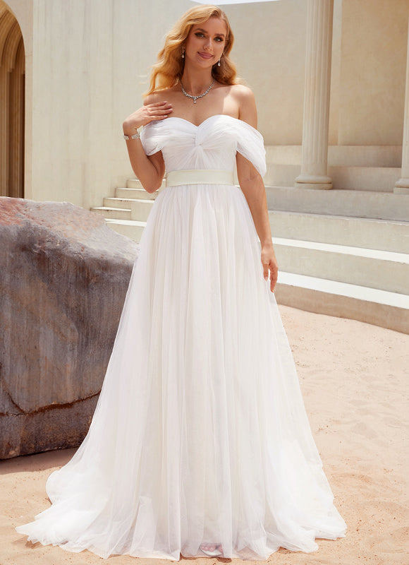 Robe De Mariee Col Bateau Princesse - gallery 6