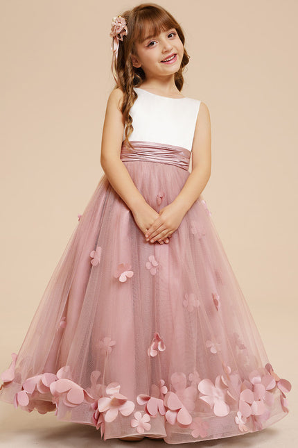 Robe De Princesse Florale Rose