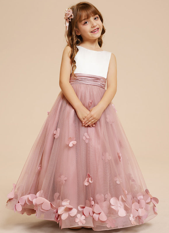 Robe De Princesse Florale Rose