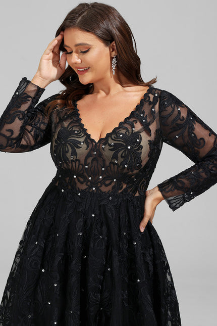 Robe De Princesse Noir Scintillant - gallery 9