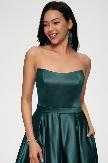 Robe De Princesse Satin Émeraude - gallery 5