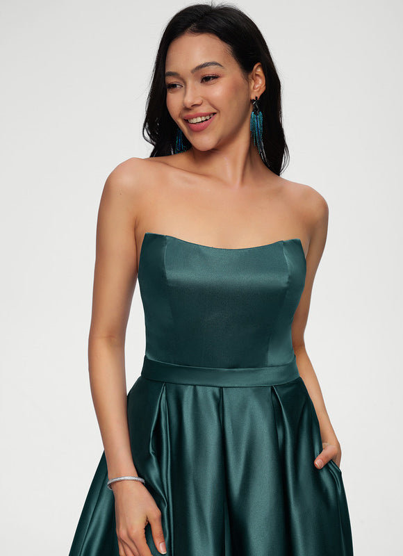 Robe De Princesse Satin Émeraude - gallery 5