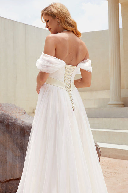 Robe De Mariee Col Bateau Princesse - gallery 7