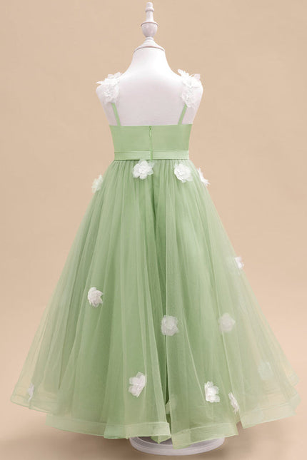 Robe De Princesse Verte Délicate - gallery 4
