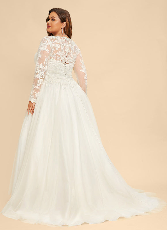 Robe De Princesse Nuptiale Tulle Ornée - gallery 9