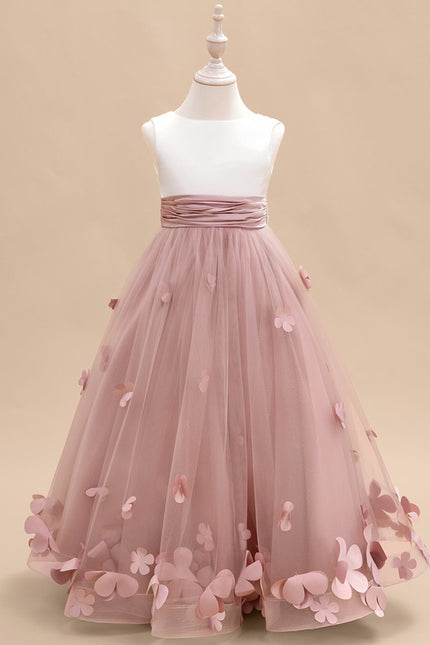 Robe De Princesse Florale Rose - gallery 1
