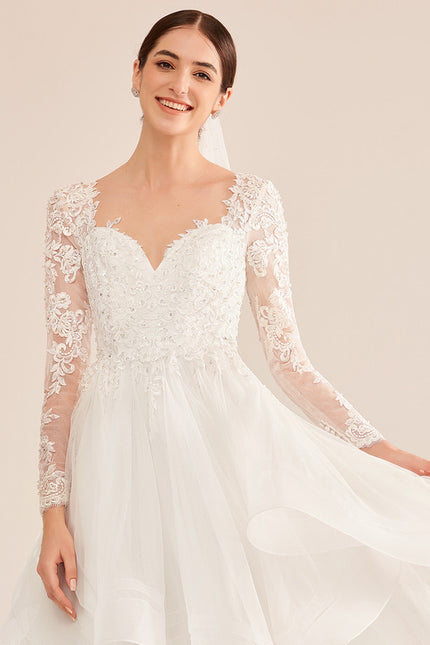 Robe De Princesse Éthérée Perlée - gallery 3