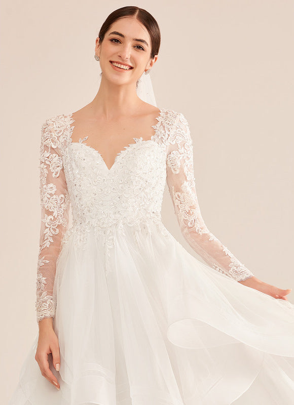 Robe De Princesse Éthérée Perlée - gallery 3