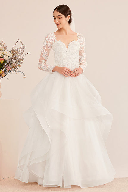 Robe De Princesse Éthérée Perlée - gallery 4