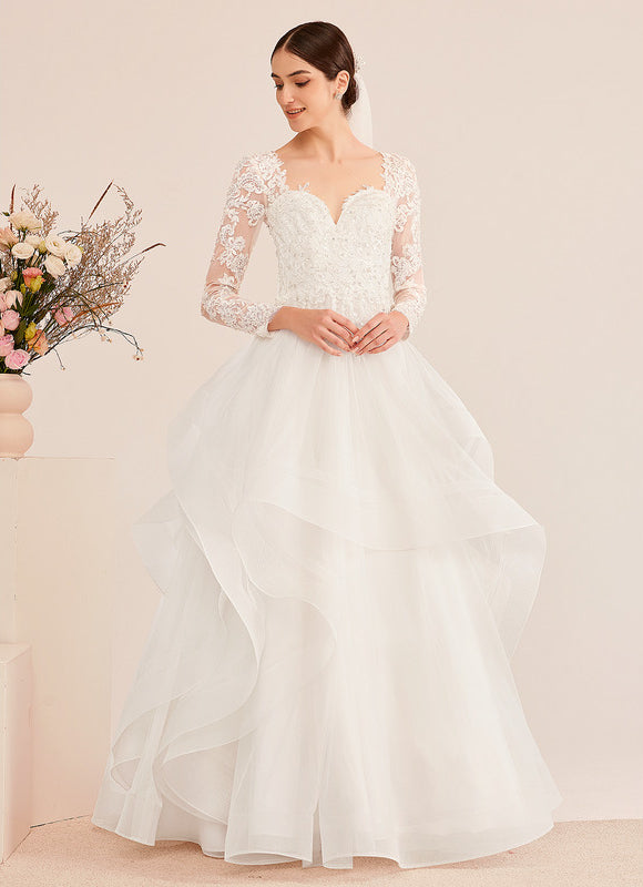 Robe De Princesse Éthérée Perlée - gallery 4