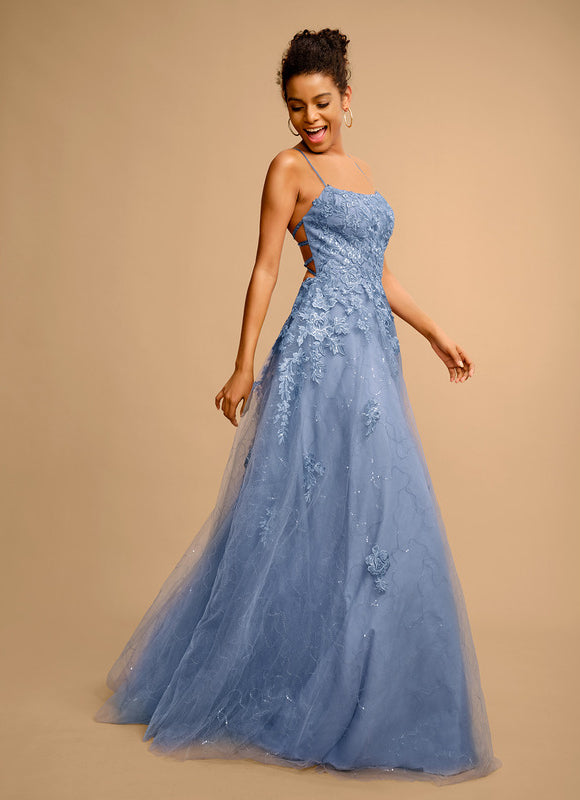 Robe De Princesse Satinée Céleste - gallery 3