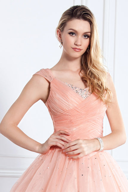 Robe De Princesse De Bal Corail - gallery 3