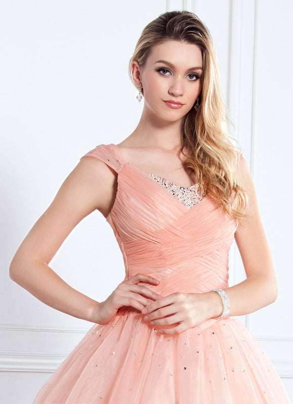 Robe De Princesse De Bal Corail - gallery 3