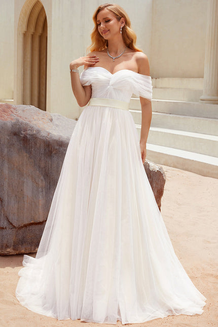 Robe De Mariee Col Bateau Princesse - gallery 2