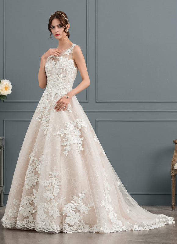 Robe De Princesse De Mariée Florale - gallery 1