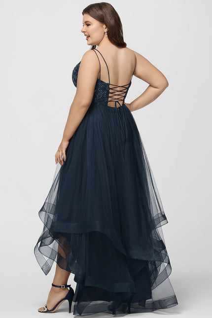 Robe De Princesse Asymétrique Marine - gallery 6