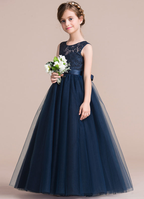 Robe De Princesse Marine Tulle Fleuri