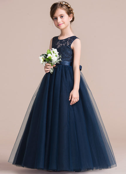 Robe De Princesse Marine Tulle Fleuri