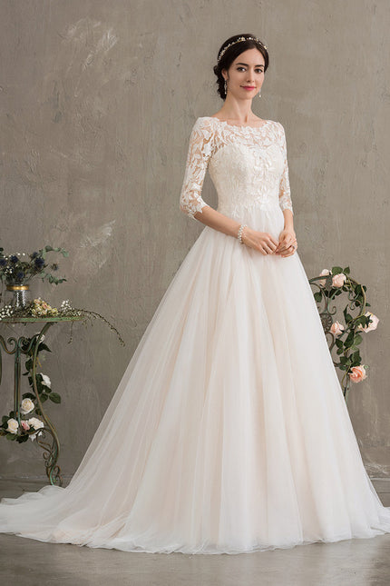 Robe De Princesse Nuptiale En Tulle Scintillant - gallery 6