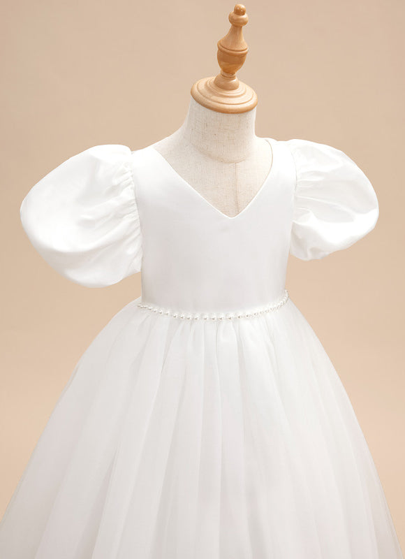 Robe De Princesse Satin Blanc Nuptiale - gallery 6