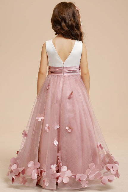 Robe De Princesse Florale Rose - gallery 3