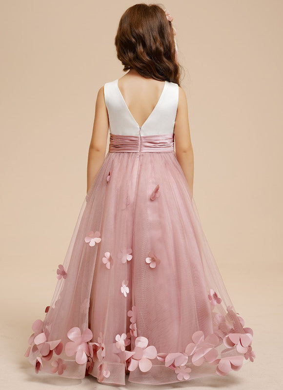 Robe De Princesse Florale Rose - gallery 3