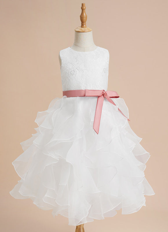 Robe De Princesse Blanche Volants
