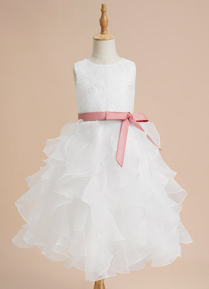Robe De Princesse Blanche Volants
