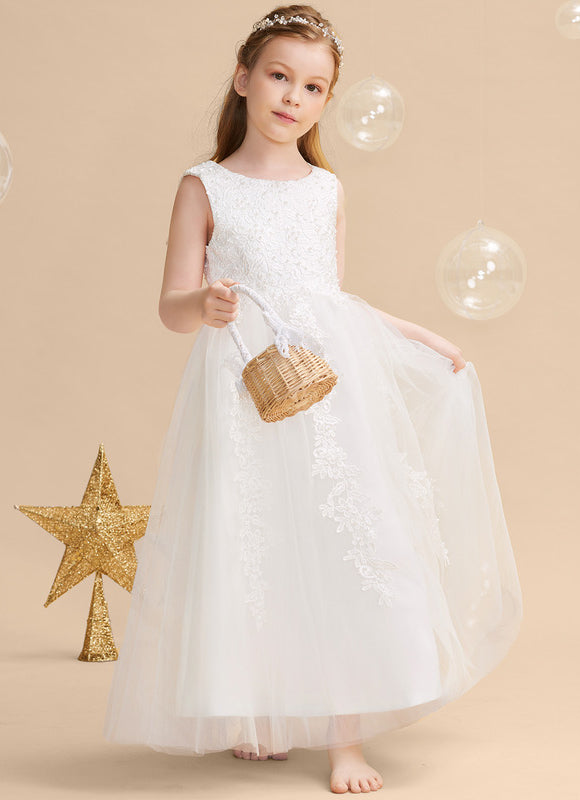 Robe De Princesse Enfant Blanche Brodée - gallery 1