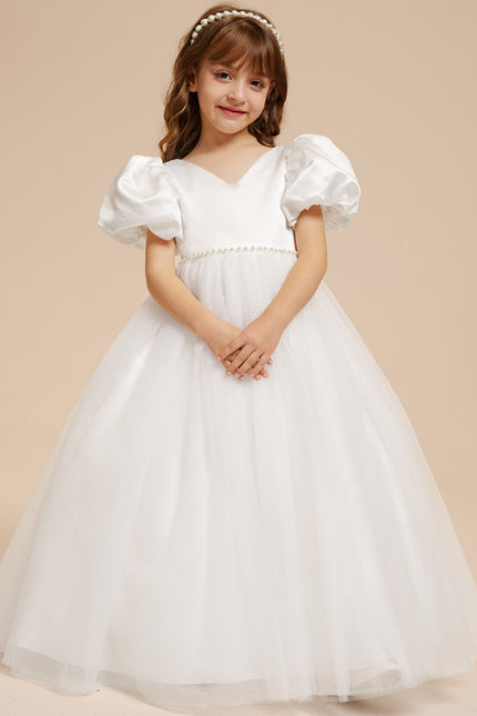 Robe De Princesse Satin Blanc Nuptiale
