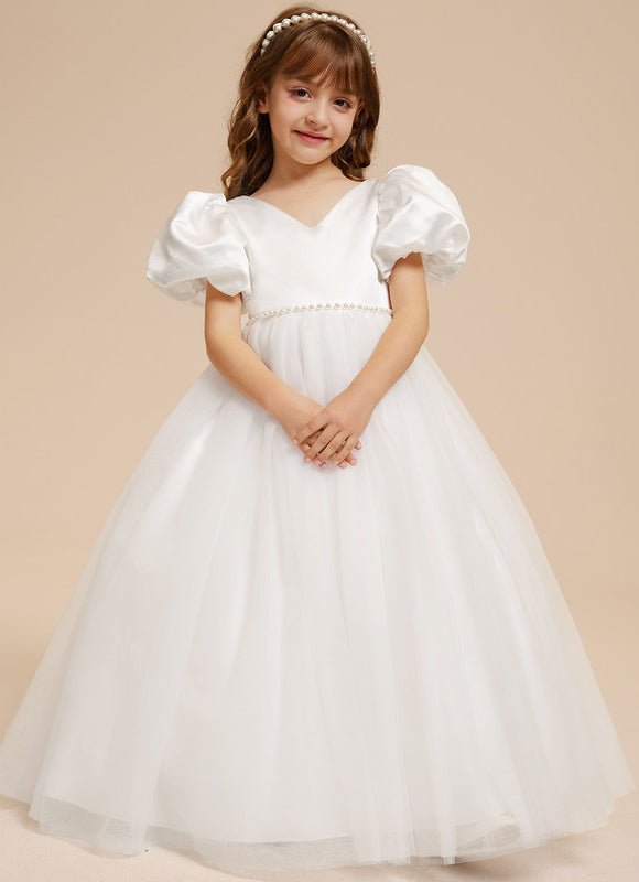 Robe De Princesse Satin Blanc Nuptiale
