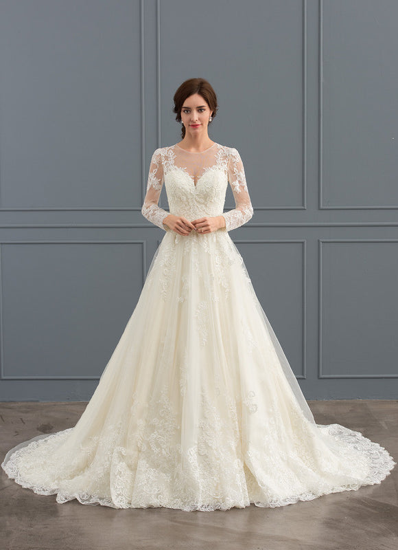 Robe De Princesse Élégance Florale - gallery 1
