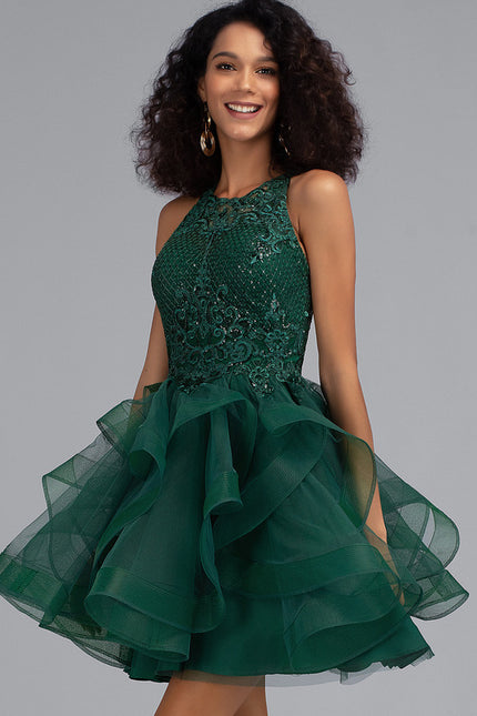 Robe De Princesse Cocktail Émeraude