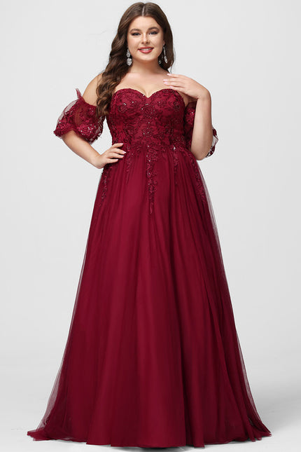Robe De Princesse Bordeaux Évasée - gallery 7