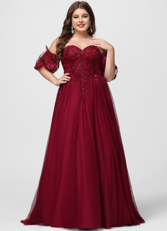 Robe De Princesse Bordeaux Évasée - gallery 7