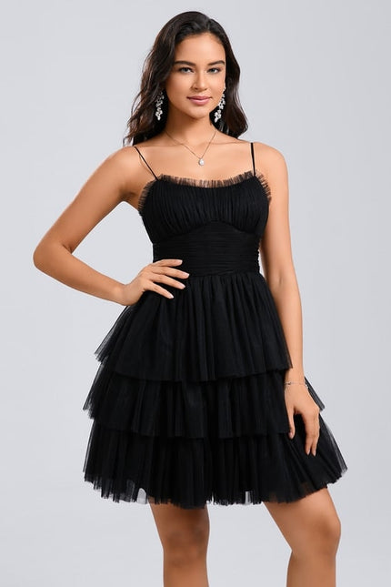 Robe De Princesse Tulle Noire Volants - gallery 5