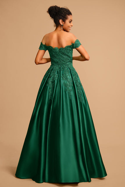 Robe De Princesse Émeraude Ornée - gallery 3