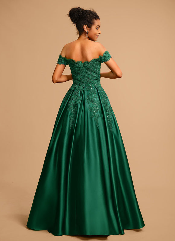 Robe De Princesse Émeraude Ornée - gallery 3